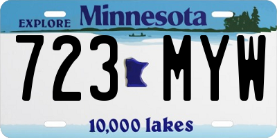 MN license plate 723MYW