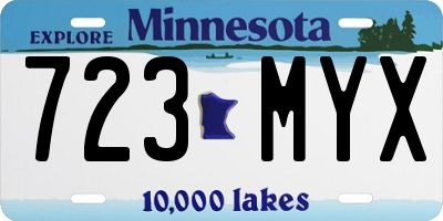 MN license plate 723MYX