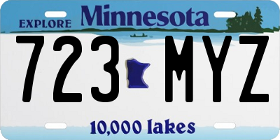 MN license plate 723MYZ