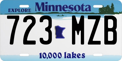 MN license plate 723MZB