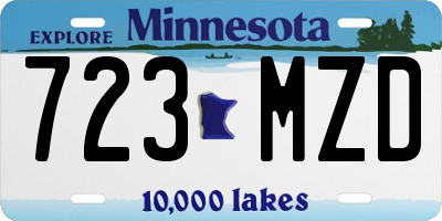 MN license plate 723MZD
