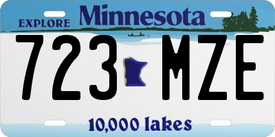 MN license plate 723MZE