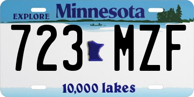 MN license plate 723MZF