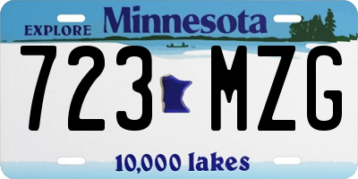 MN license plate 723MZG