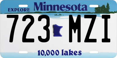 MN license plate 723MZI