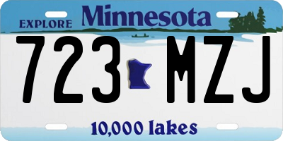 MN license plate 723MZJ