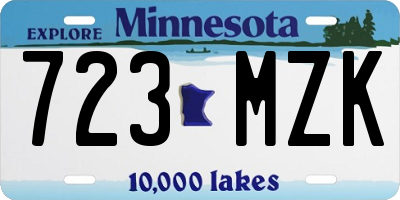 MN license plate 723MZK