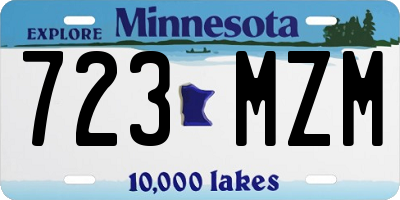 MN license plate 723MZM