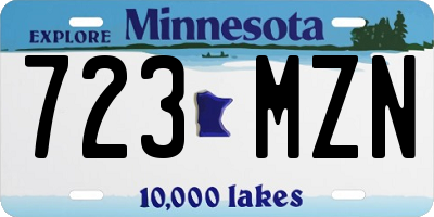 MN license plate 723MZN