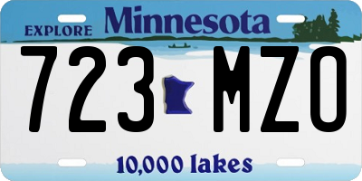 MN license plate 723MZO