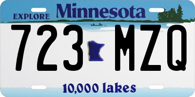 MN license plate 723MZQ