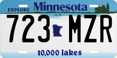 MN license plate 723MZR