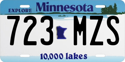 MN license plate 723MZS