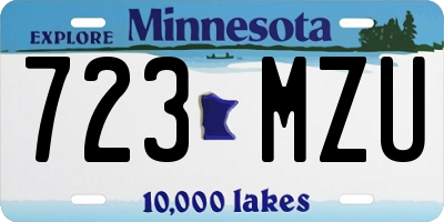 MN license plate 723MZU