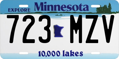 MN license plate 723MZV