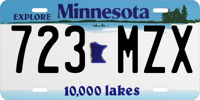 MN license plate 723MZX