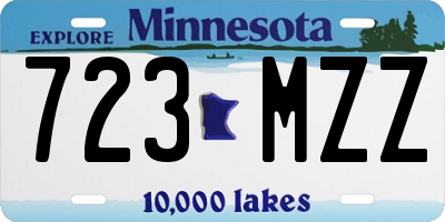 MN license plate 723MZZ