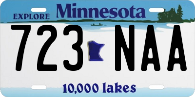 MN license plate 723NAA