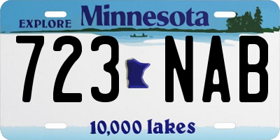 MN license plate 723NAB
