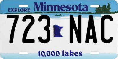 MN license plate 723NAC