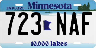 MN license plate 723NAF