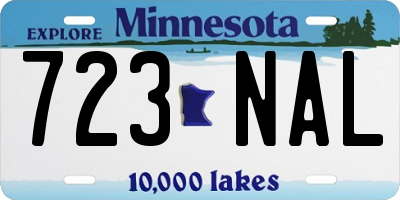 MN license plate 723NAL