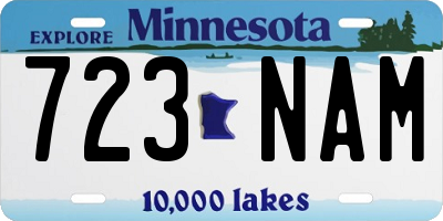 MN license plate 723NAM