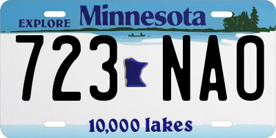 MN license plate 723NAO
