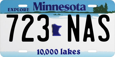 MN license plate 723NAS