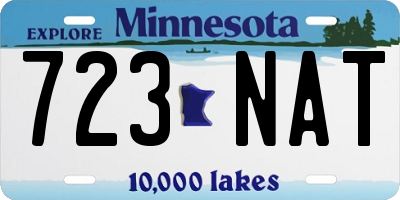 MN license plate 723NAT