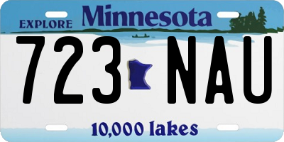 MN license plate 723NAU