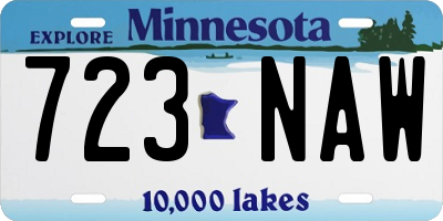 MN license plate 723NAW