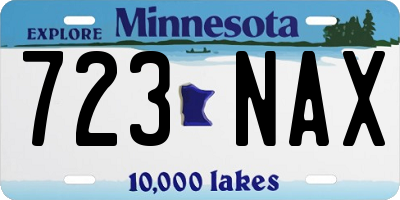 MN license plate 723NAX