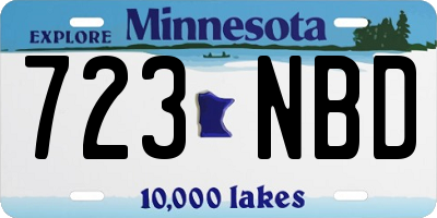 MN license plate 723NBD
