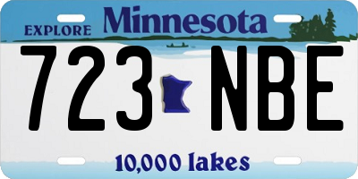 MN license plate 723NBE