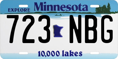 MN license plate 723NBG