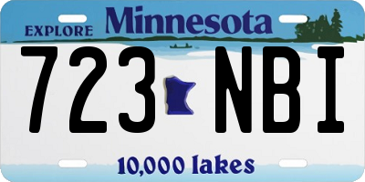 MN license plate 723NBI