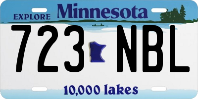 MN license plate 723NBL