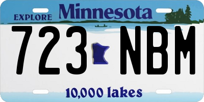 MN license plate 723NBM