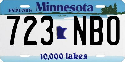 MN license plate 723NBO