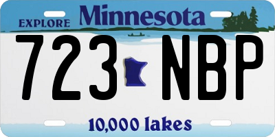 MN license plate 723NBP