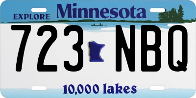 MN license plate 723NBQ