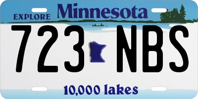 MN license plate 723NBS