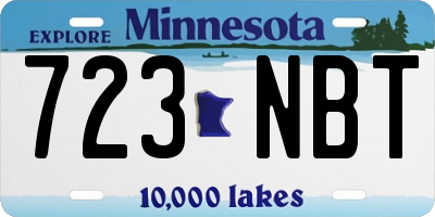 MN license plate 723NBT