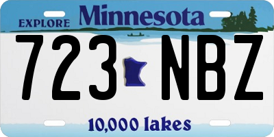 MN license plate 723NBZ