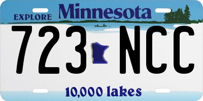 MN license plate 723NCC