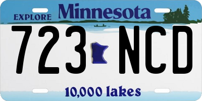 MN license plate 723NCD