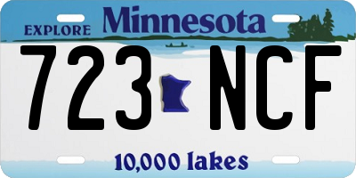 MN license plate 723NCF