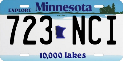 MN license plate 723NCI