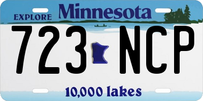 MN license plate 723NCP